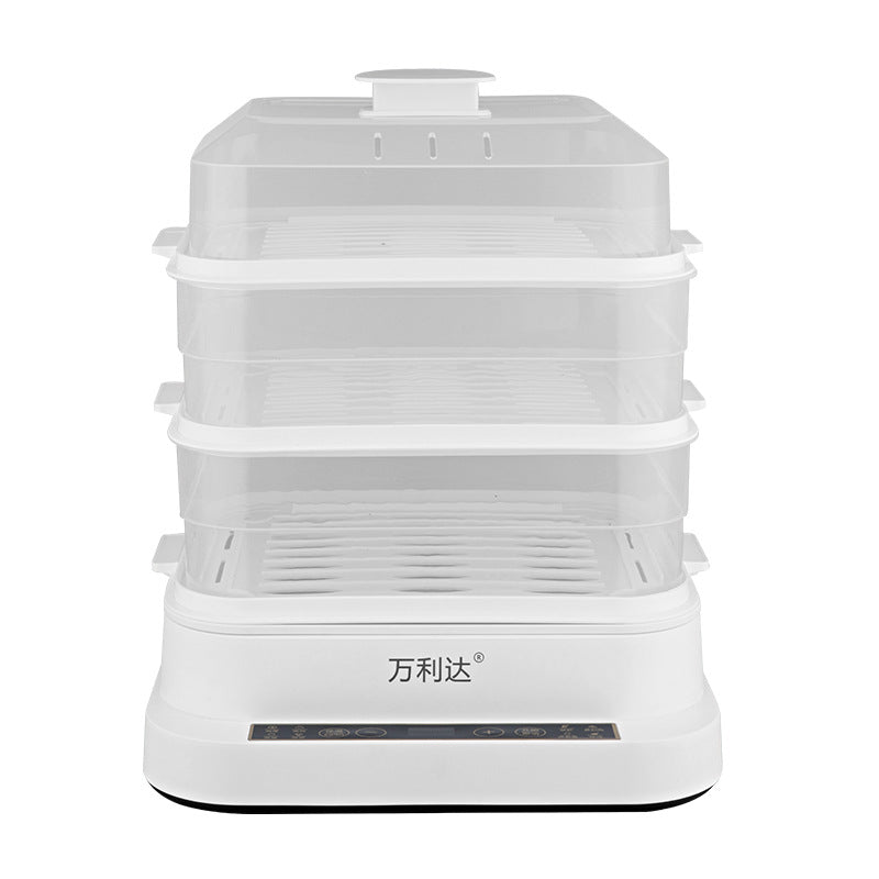 Multi-Function 3-Tier Electric Steamer – Compact Home Cooking & Breakfast Solution