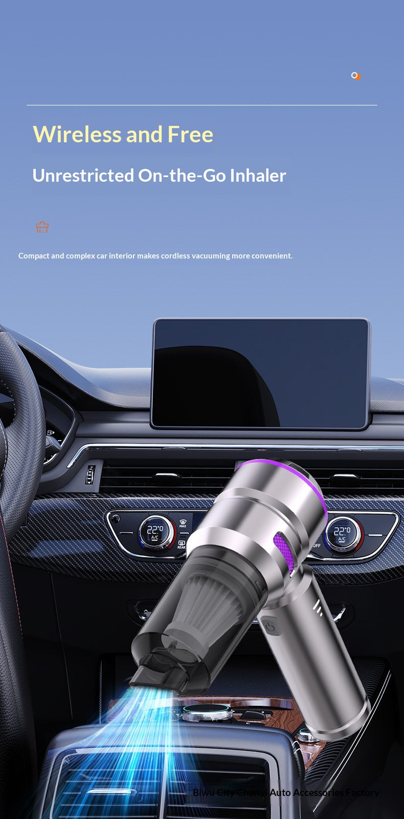 Portable Handheld Dust Blower & Vacuum with High Suction for Home and Car