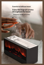 3D Flame Fireplace Aromatherapy Humidifier with Remote Control