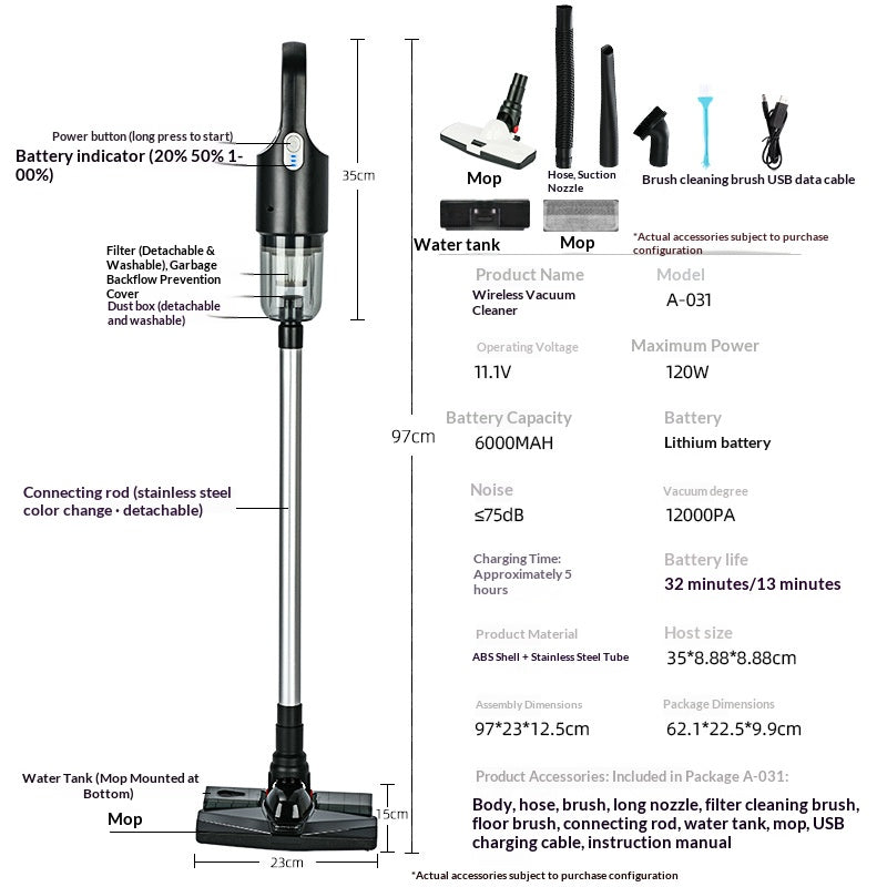 Portable Handheld Vacuum Cleaner for Home – Strong Suction Cleaning Tool