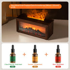 3D Flame Fireplace Aromatherapy Humidifier with Remote Control