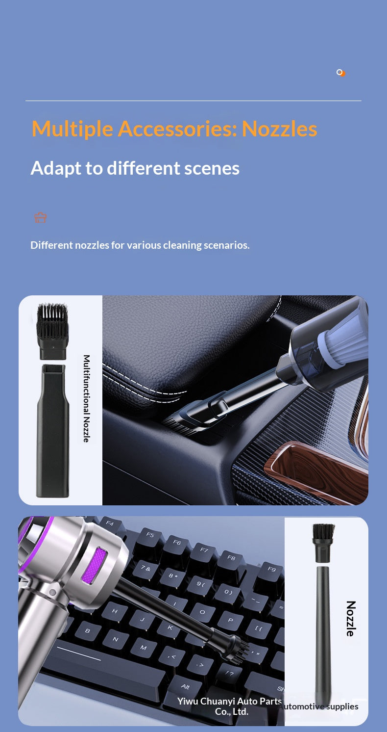 Portable Handheld Dust Blower & Vacuum with High Suction for Home and Car