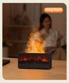 3D Flame Fireplace Aromatherapy Humidifier with Remote Control