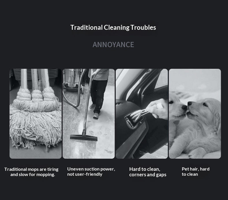 Portable wireless household handheld small powerful dust-munching vacuum cleaning mop and floor cleaning machine