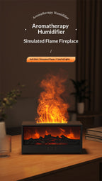 3D Flame Fireplace Aromatherapy Humidifier with Remote Control
