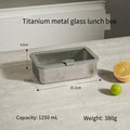 Pure Titanium Glass Lunch Box – Leakproof Microwave-Safe Food Container