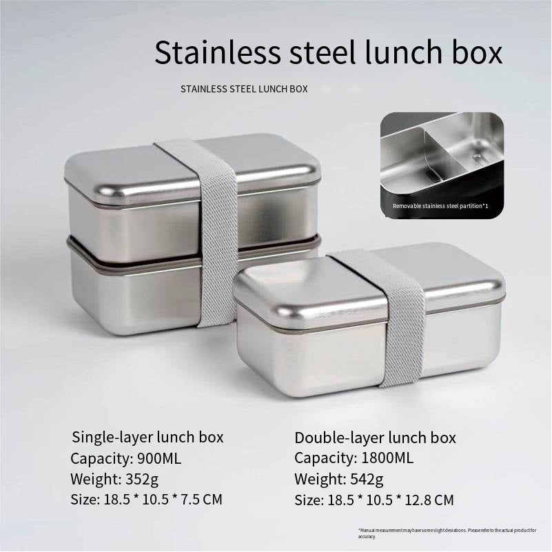 Insulated 304 Stainless Steel Lunch Box – Durable Food Container for Home Use