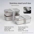 Insulated 304 Stainless Steel Lunch Box – Durable Food Container for Home Use