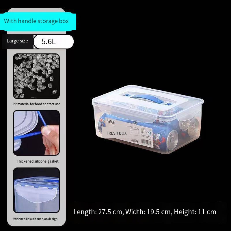 Food-Grade Large Capacity Airtight Storage Box for Refrigerator Organization