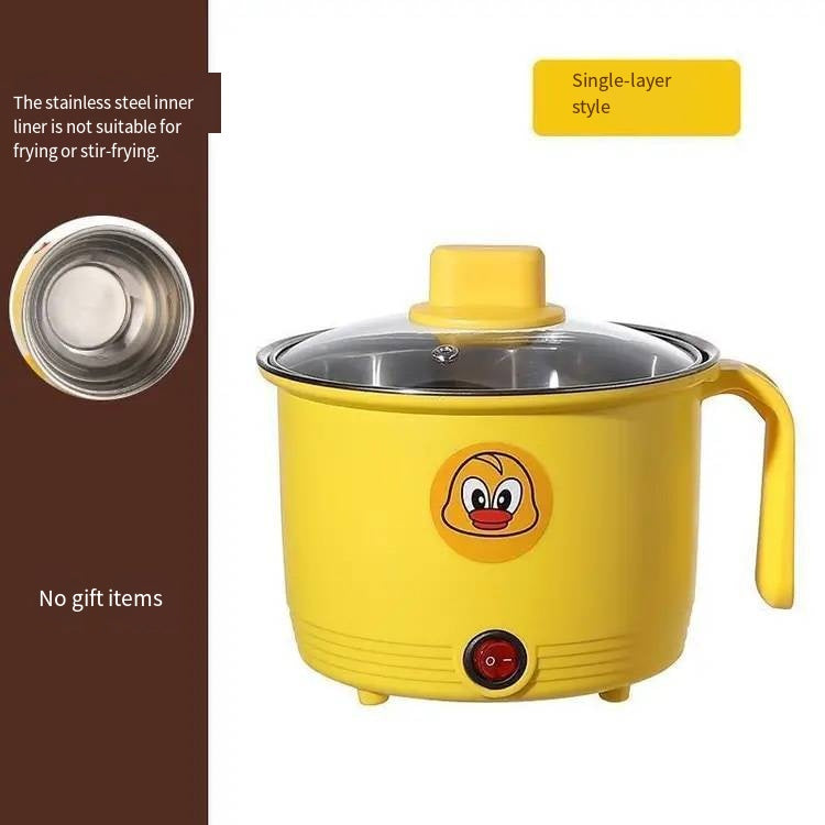 Little Yellow Duck 1.8L Mini Electric Pressure Cooker – Compact Multi-Function Dorm Cooker