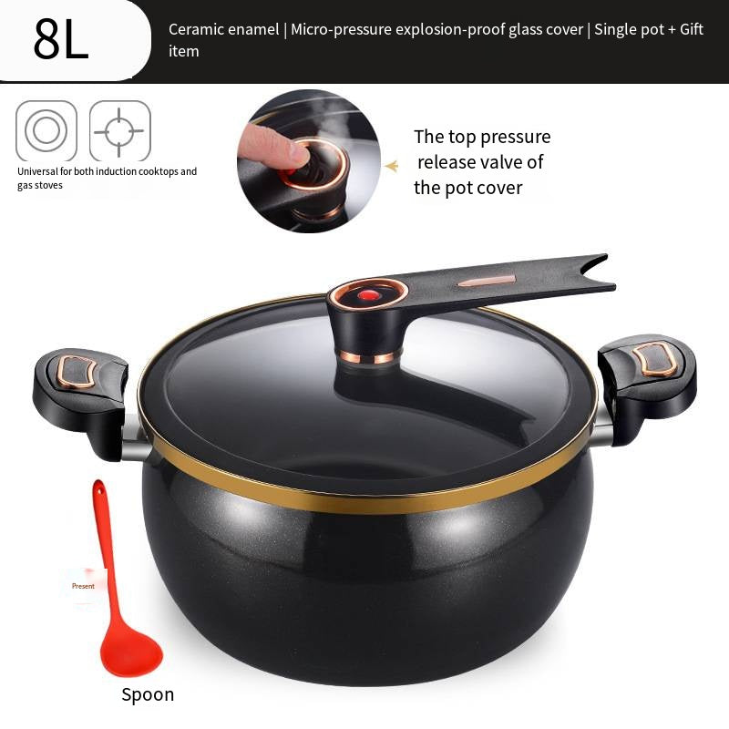 Large-Capacity Enamel Ceramic Micro-Pressure Soup Pot – Healthy & Efficient Home Cooking