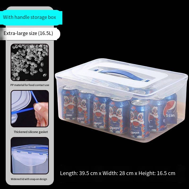 Food-Grade Large Capacity Airtight Storage Box for Refrigerator Organization