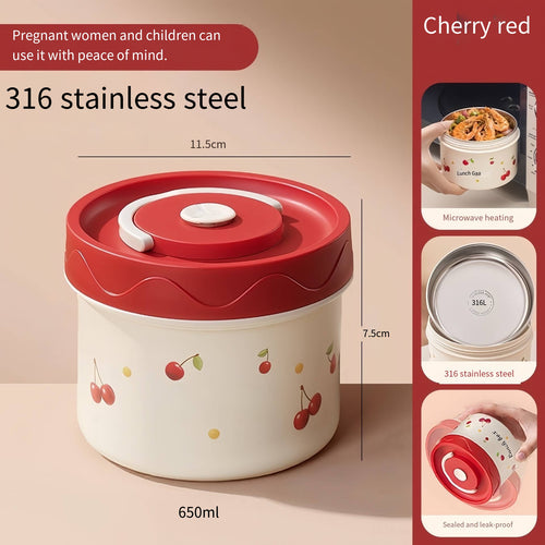 316 Stainless Steel Leak-Proof Lunch Box – Thickened Seal Portable Food Container