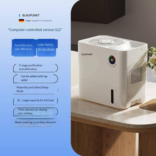 Blue Sapphire Non-fog Humidifier - Suitable for Home, Bedroom, Pregnant Women and Babies