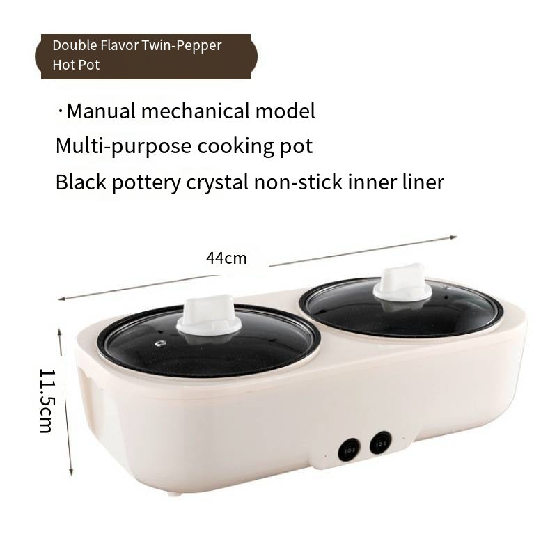 Dual-Pot Smart Rice Cooker 110V/220V – Multi-Function Electric Cooker with Timer