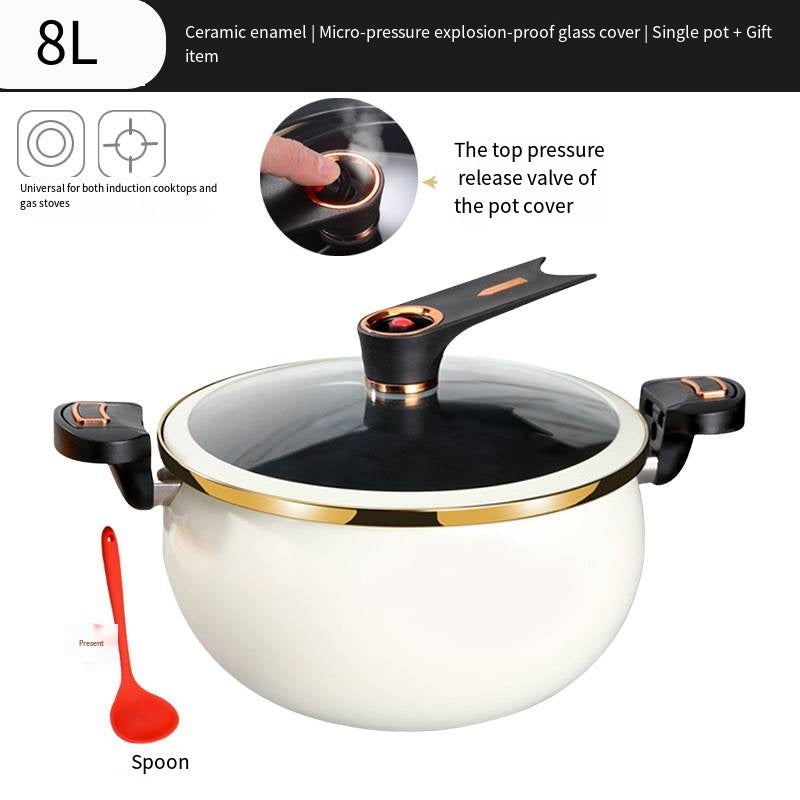 Large-Capacity Enamel Ceramic Micro-Pressure Soup Pot – Healthy & Efficient Home Cooking