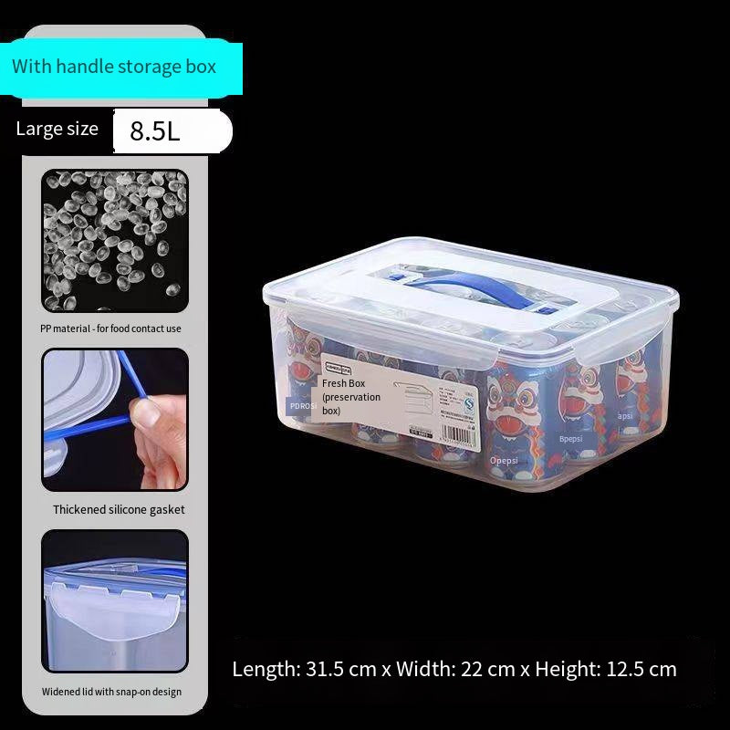 Food-Grade Large Capacity Airtight Storage Box for Refrigerator Organization