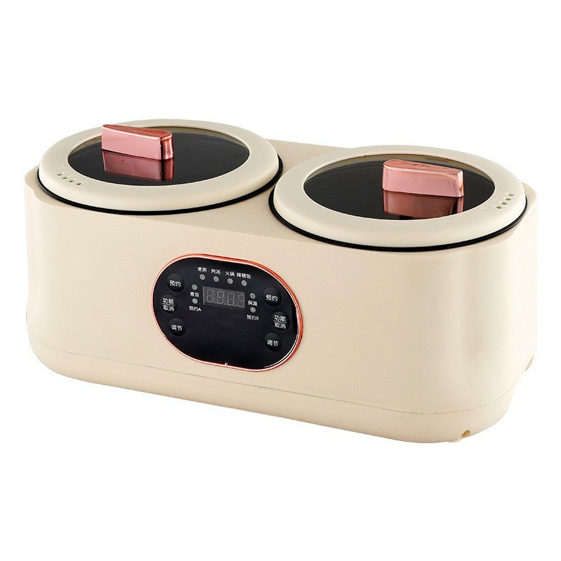 Dual-Pot Smart Rice Cooker 110V/220V – Multi-Function Electric Cooker with Timer