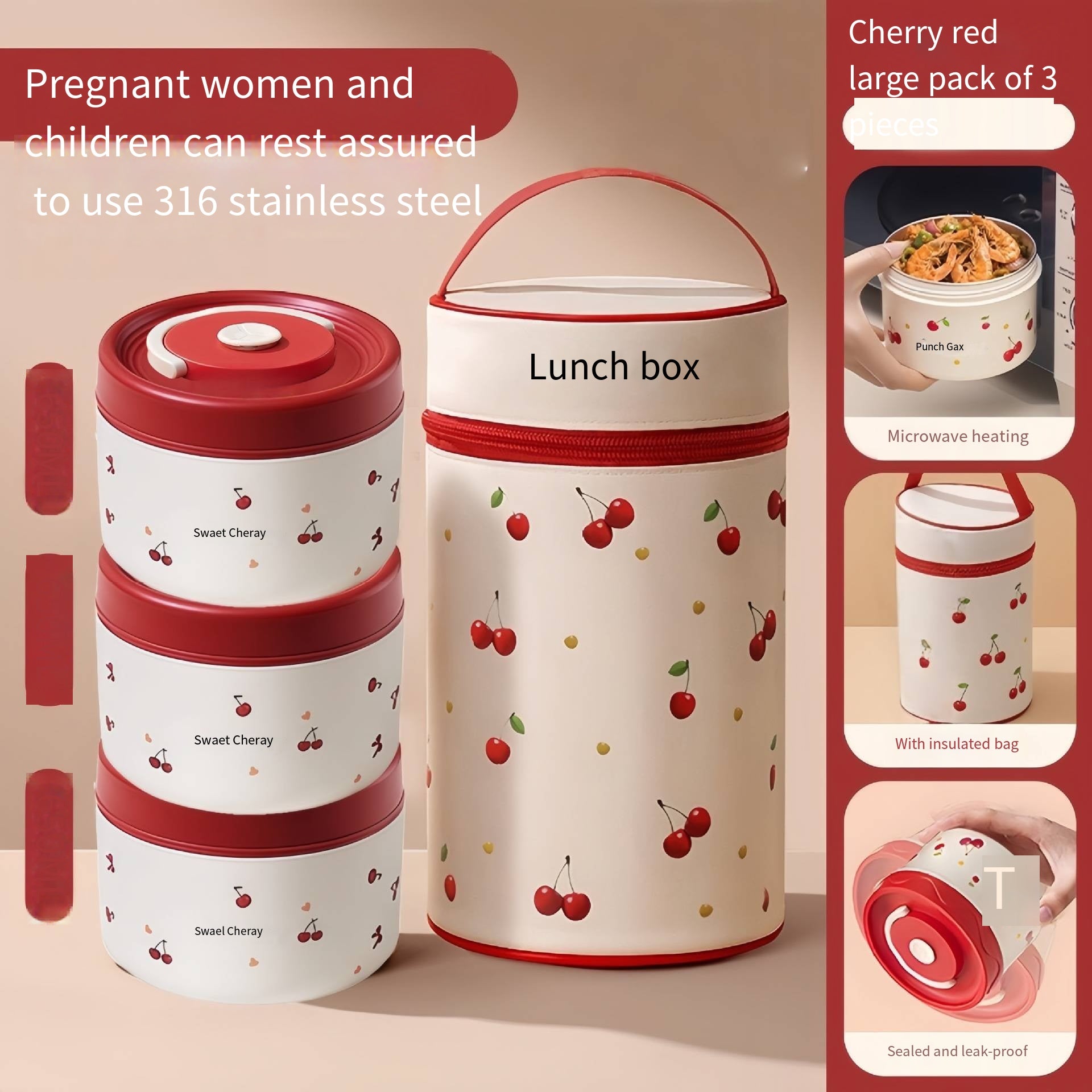 316 Stainless Steel Leak-Proof Lunch Box – Thickened Seal Portable Food Container